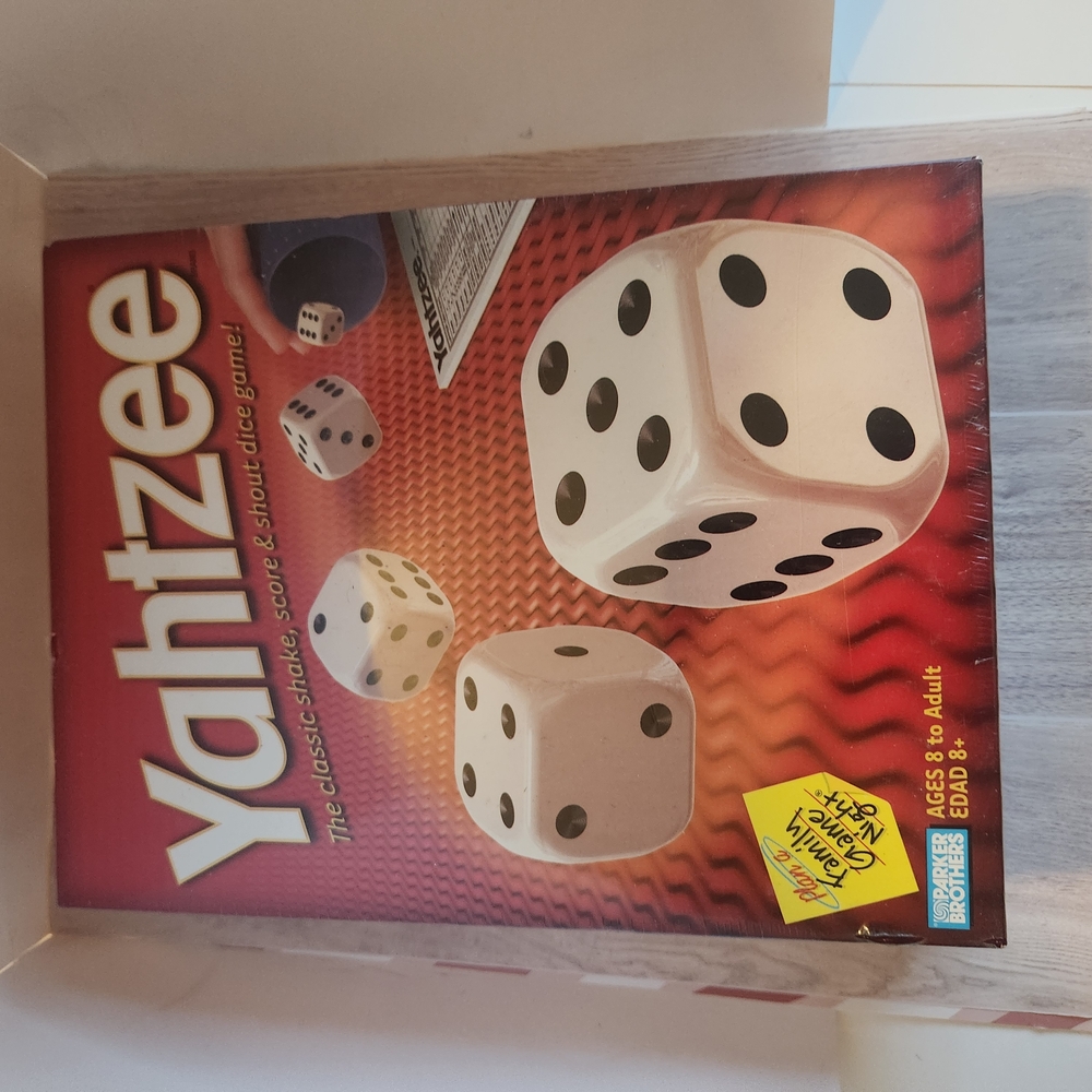 Parker Yahtzee Board Game - Red and White